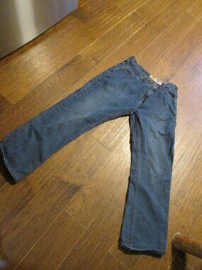 vtg ladies flannel lined jeans Field Forest red gray flannel sz 12 36x30